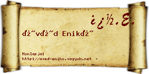 Ávéd Enikő névjegykártya