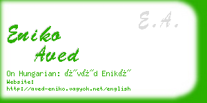 eniko aved business card